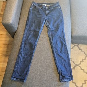 Duluth trading co women's duluthflex daily denim slim leg jeans 4x31 dark wash